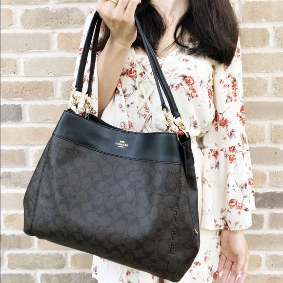 🌺🌺🌺NWT Coach Large Purse brown black - Picture 2 of 8